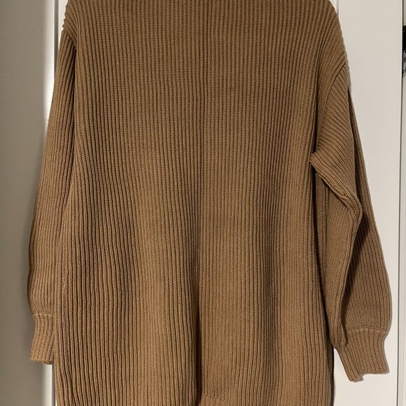 Quince 100% Organic Cotton Oversized Cardigan in Camel - Picture 5 of 8
